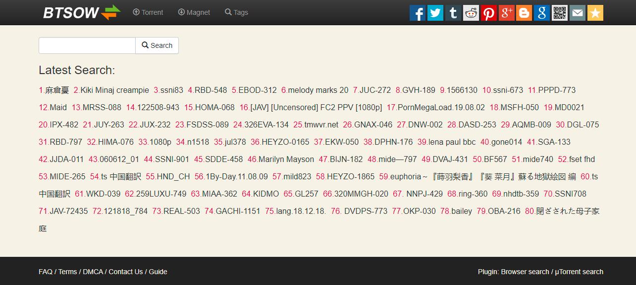 BTSOW官网地址_BTSOW国外磁力搜索工具网站